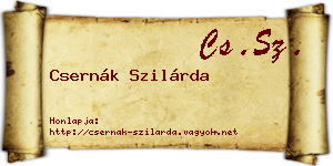 Csernák Szilárda névjegykártya